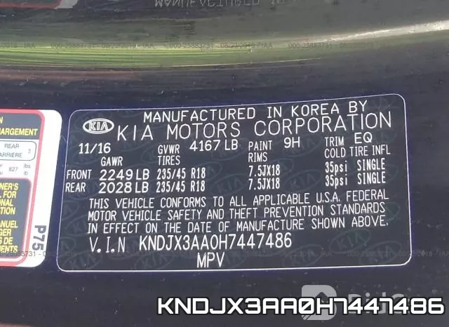 KNDJX3AA0H7447486 фото 10