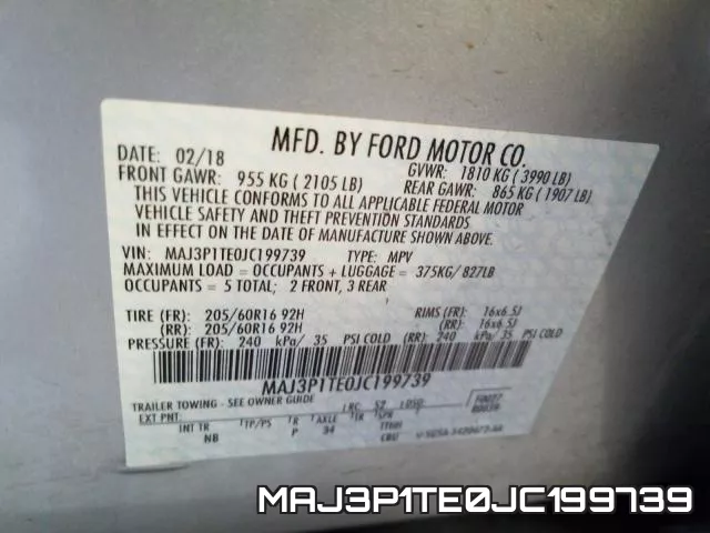 MAJ3P1TE0JC199739 фото 2