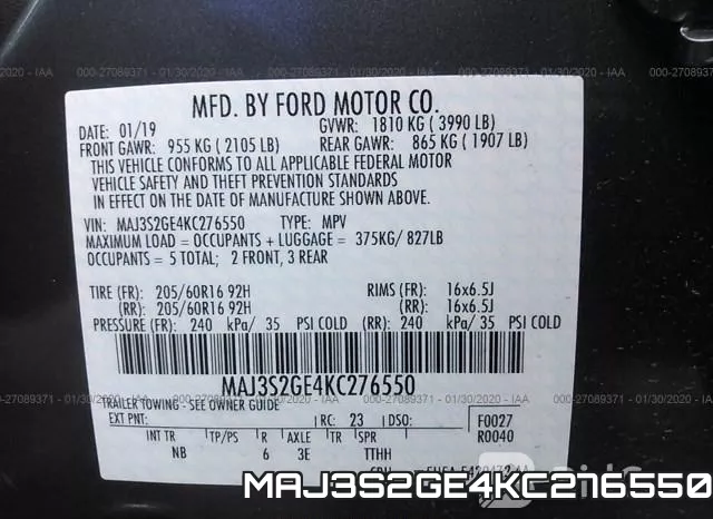 MAJ3S2GE4KC276550 фото 10