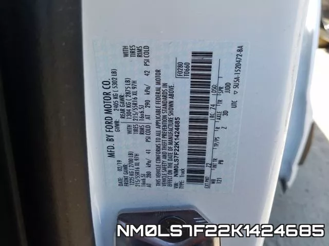 NM0LS7F22K1424685 фото 2