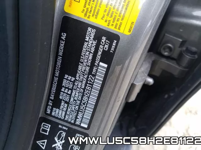 WMWLU5C58H2E81122 фото 2