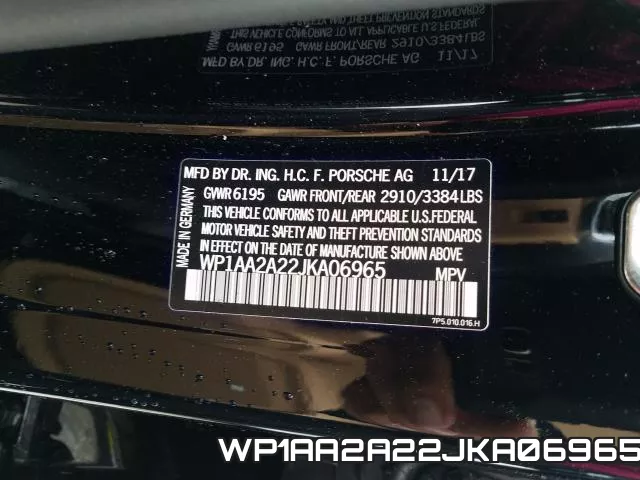 WP1AA2A22JKA06965 фото 2