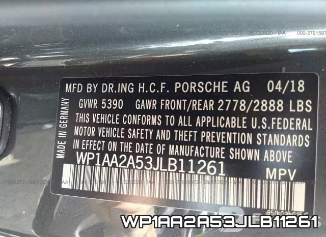 WP1AA2A53JLB11261 фото 10