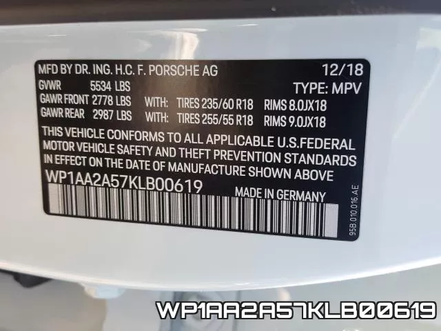 WP1AA2A57KLB00619 фото 2