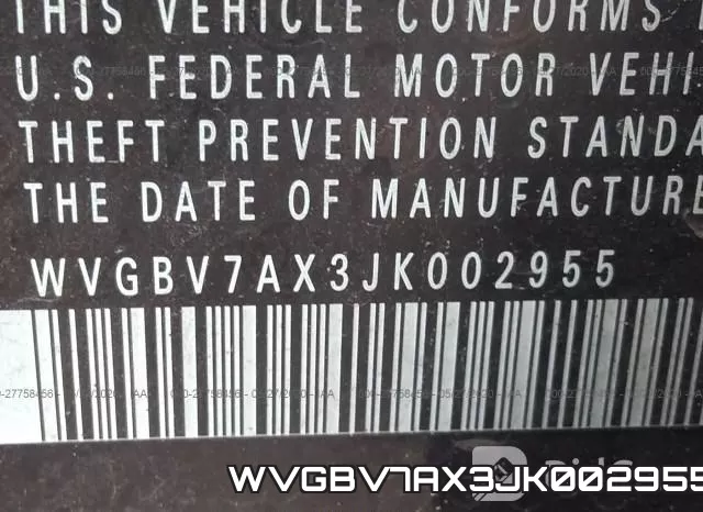 WVGBV7AX3JK002955 фото 10