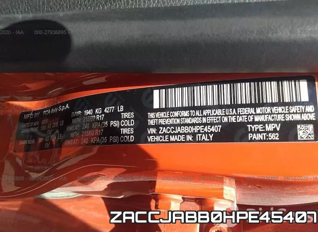 ZACCJABB0HPE45407 фото 10