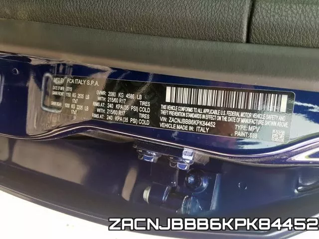 ZACNJBBB6KPK84452 фото 2