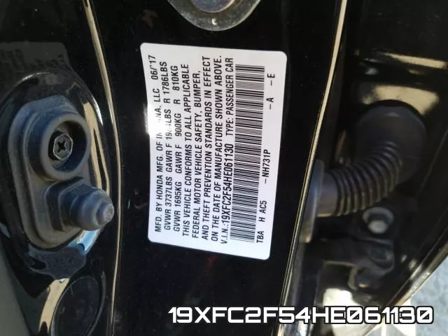 19XFC2F54HE061130 фото 2
