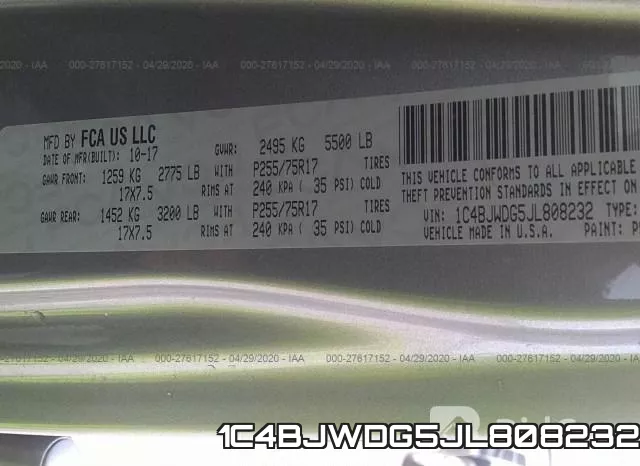 1C4BJWDG5JL808232 фото 10