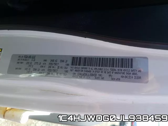 1C4HJWDG0JL938459 фото 2
