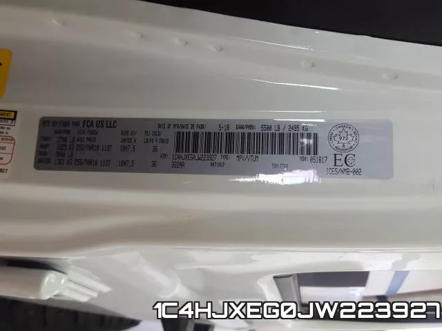1C4HJXEG0JW223927 фото 2