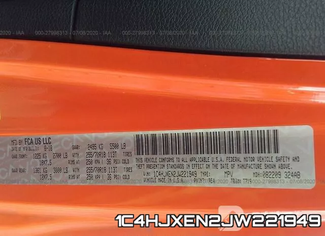 1C4HJXEN2JW221949 фото 10