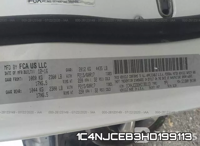 1C4NJCEB3HD199113 фото 10
