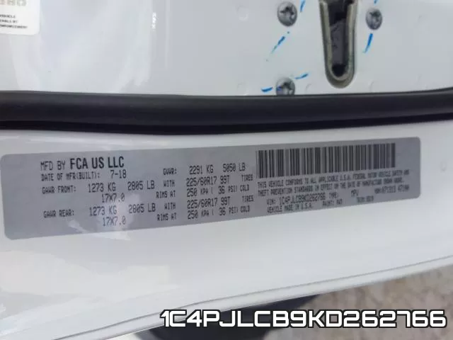1C4PJLCB9KD262766 фото 2