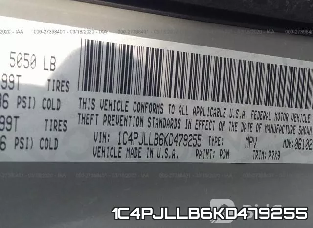 1C4PJLLB6KD479255 фото 10