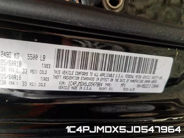 1C4PJMDX5JD547964 фото 2