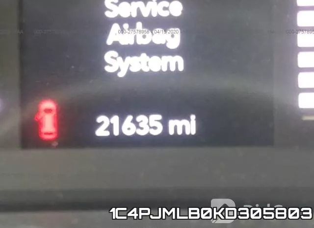 1C4PJMLB0KD305803 фото 8