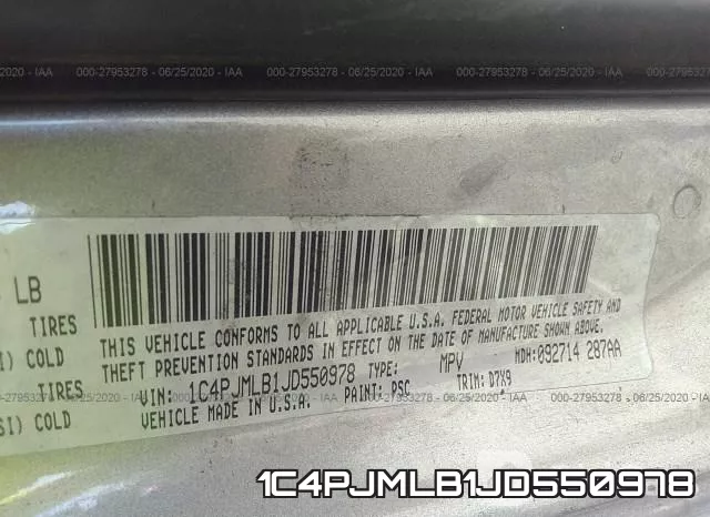 1C4PJMLB1JD550978 фото 10