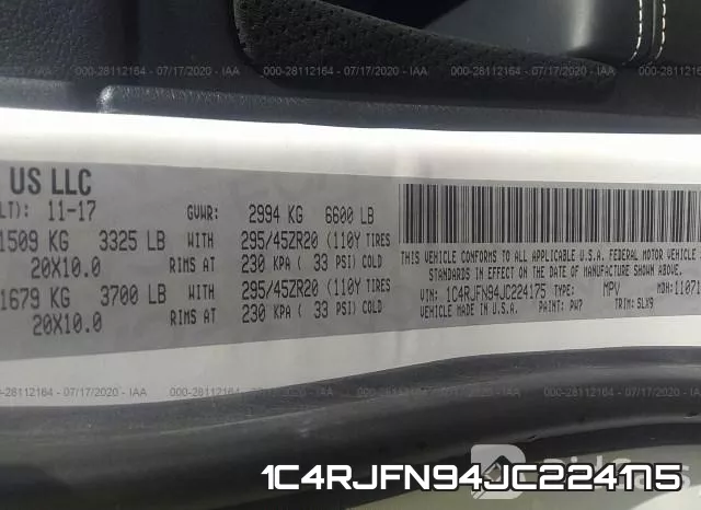 1C4RJFN94JC224175 фото 10
