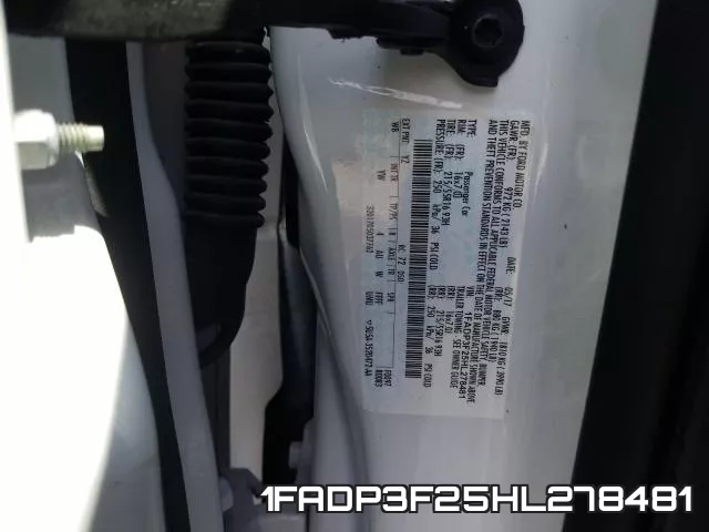 1FADP3F25HL278481 фото 2