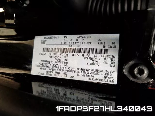 1FADP3F27HL340043 фото 2