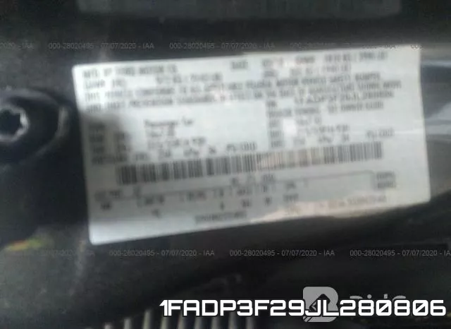 1FADP3F29JL280806 фото 10