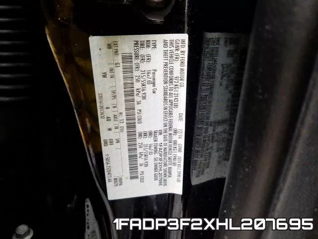 1FADP3F2XHL207695 фото 2