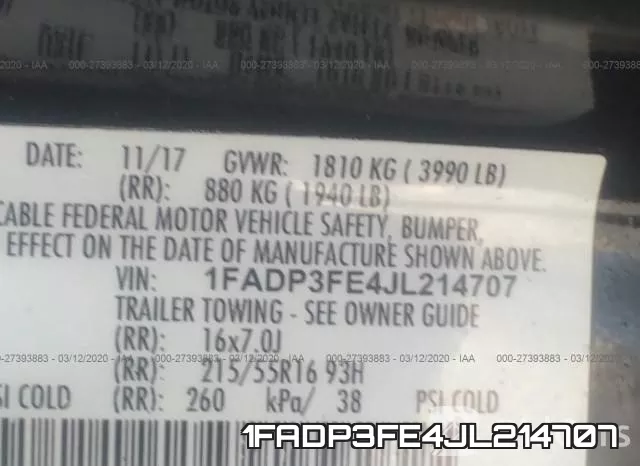 1FADP3FE4JL214707 фото 10