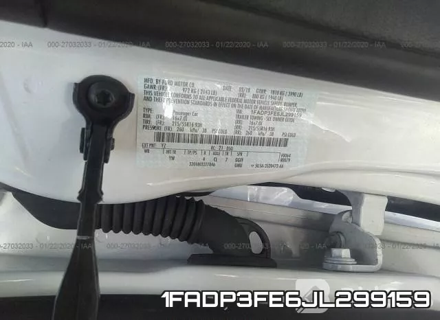 1FADP3FE6JL299159 фото 10