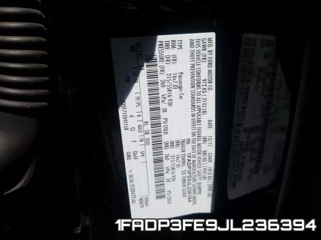 1FADP3FE9JL236394 фото 2