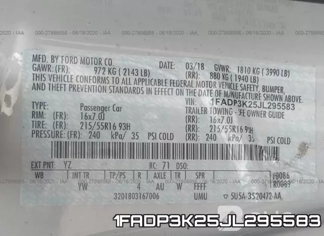 1FADP3K25JL295583 фото 10
