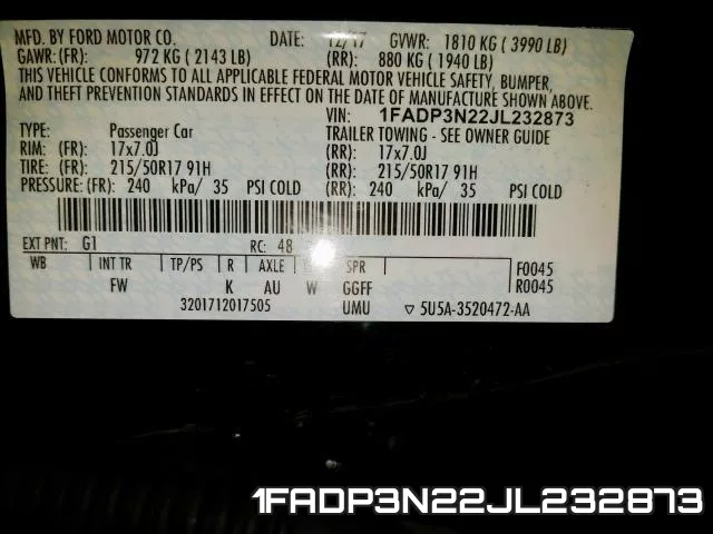 1FADP3N22JL232873 фото 2