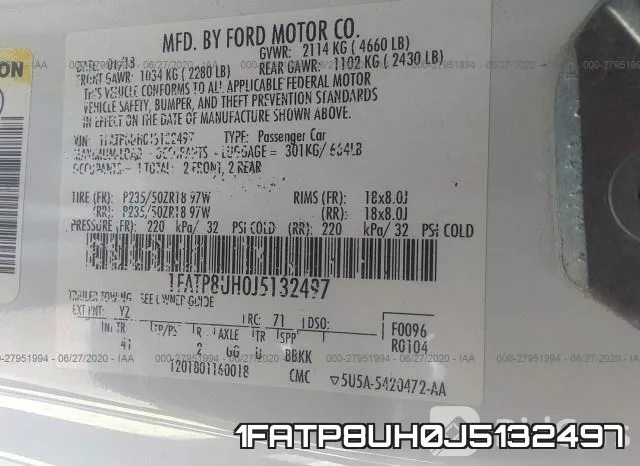 1FATP8UH0J5132497 фото 10