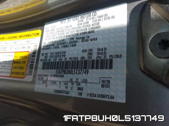 1FATP8UH0L5137749 фото 2