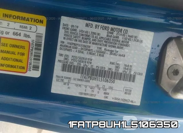1FATP8UH1L5106350 фото 10