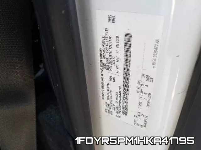 1FDYR5PM1HKA41795 фото 2