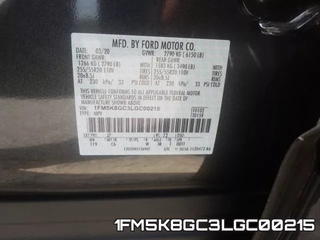1FM5K8GC3LGC00215 фото 2