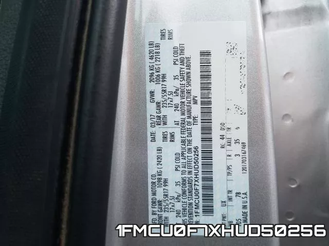 1FMCU0F7XHUD50256 фото 2
