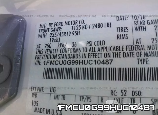 1FMCU0G99HUC10487 фото 10