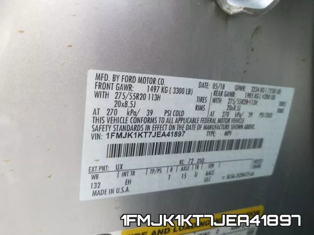 1FMJK1KT7JEA41897 фото 2
