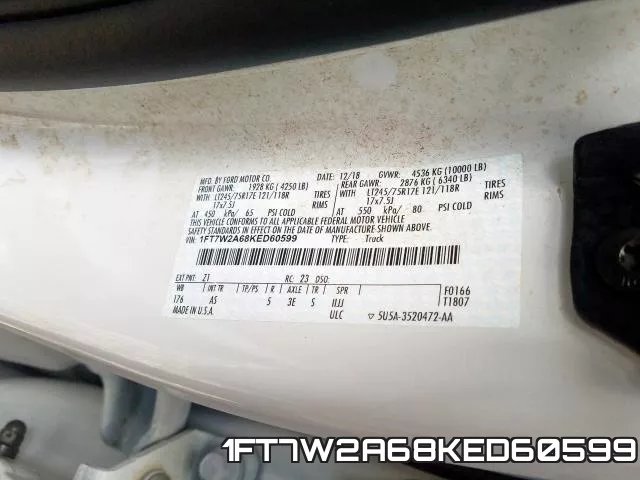 1FT7W2A68KED60599 фото 2