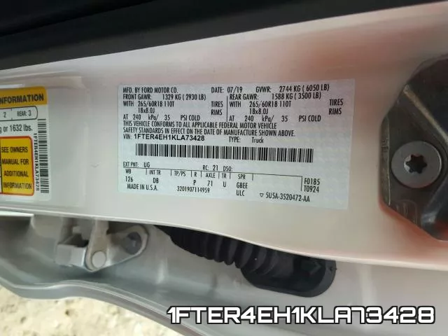 1FTER4EH1KLA73428 фото 2