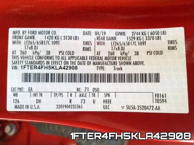 1FTER4FH5KLA42908 фото 2