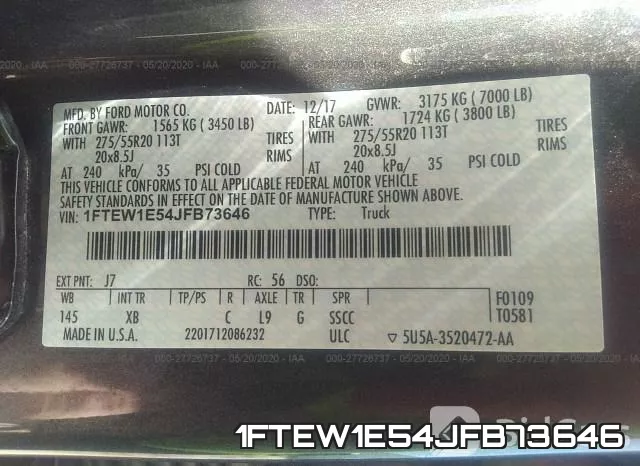 1FTEW1E54JFB73646 фото 10
