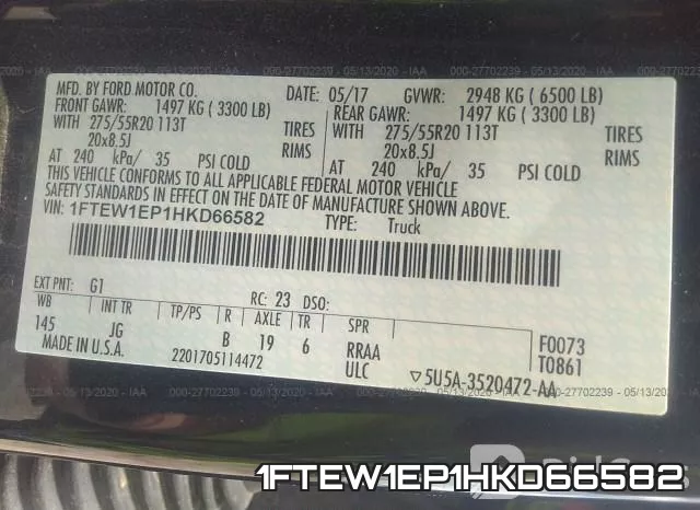 1FTEW1EP1HKD66582 фото 10