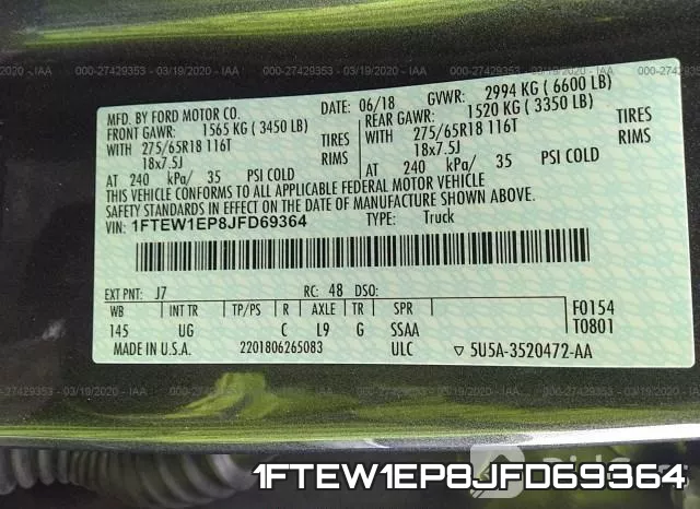 1FTEW1EP8JFD69364 фото 10