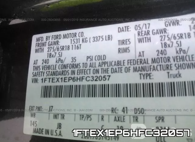 1FTEX1EP6HFC32057 фото 10