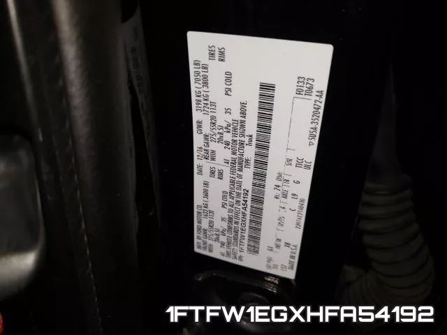 1FTFW1EGXHFA54192 фото 2