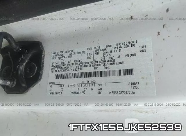 1FTFX1E56JKE52539 фото 10