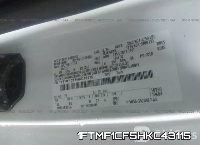 1FTMF1CF5HKC43115 фото 10